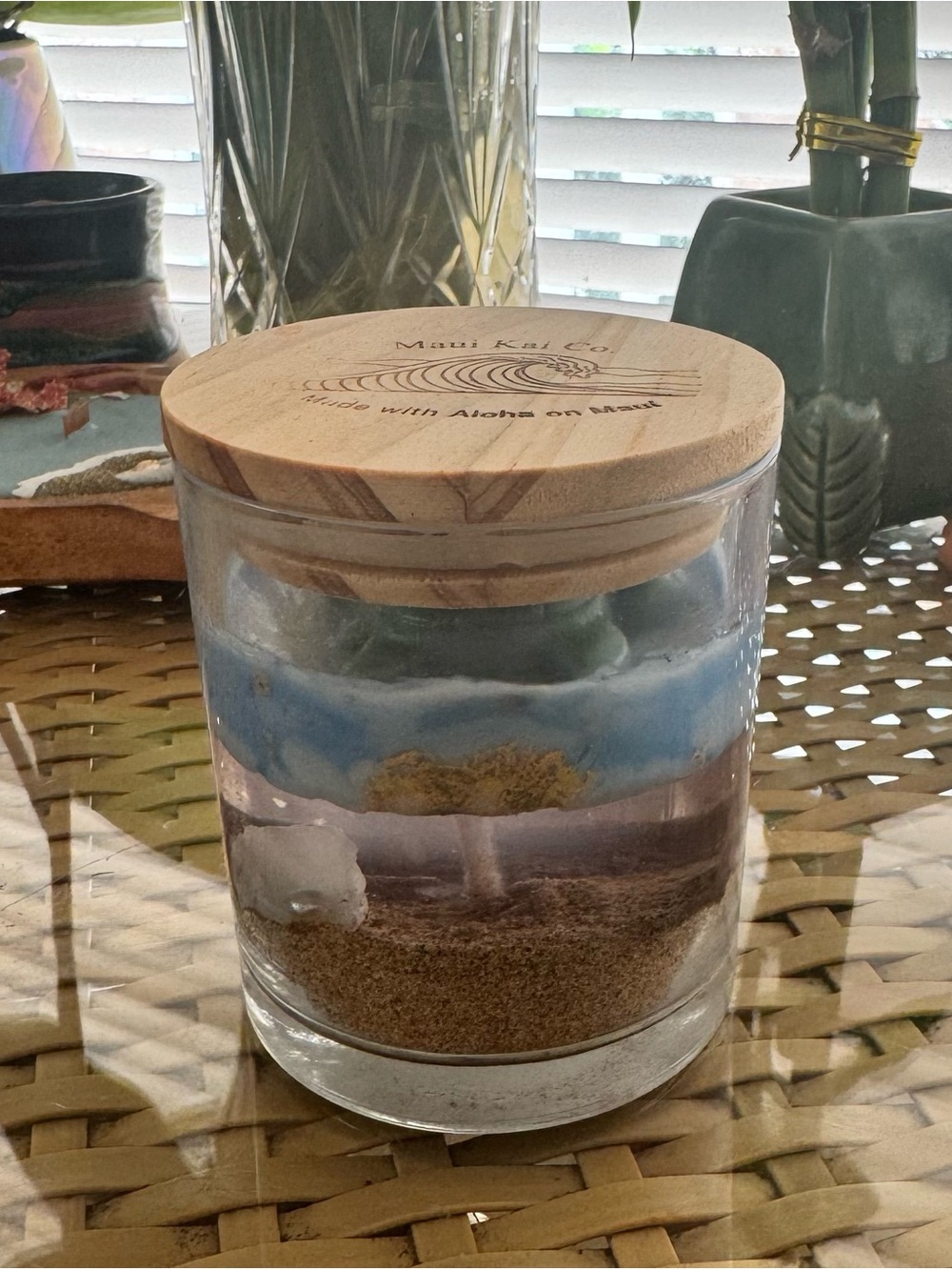 Beach setting gel/soy candle
